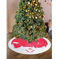 thumbnail image 3 of Christmas Tree Skirt 48 inches, Red Tree Skirt Ornaments Soft Plush Christmas Tree Mat with Cute Santa Claus White Reindeer Christmas Tree Skirts for Holiday Party Indoor Outdoor, 3 of 6