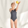 thumbnail image 4 of Zpanxa Girls Swimsuit Baby Girls Swimwear Kids Swimsuit Polka Sleeveless Surfing One-piece Swimsuit Bathing Suit Swimming Suit Black 11-12 Years, 4 of 8