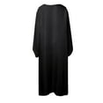 thumbnail image 5 of Butterfly Abaya Dress for Women, Satin Solid Color Batwing Sleeve Maxi Kaftan, Soft Comfy Breathable Robe for Summer & Eid, 5 of 5