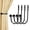 4 Pcs, variant on 2 Pcs Curtain Holdbacks, Curtain Pull Backs Wall Mounted Drapery Tiebacks for Home Decor, Come with Screws (Black)