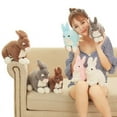 thumbnail image 2 of 28/38CM Realistic Cute 5 Colors Plush Rabbits Fur Lifelike Animal Easter Bunny Simulation Rabbit Toy Model Kids Birthday Gift, 2 of 5