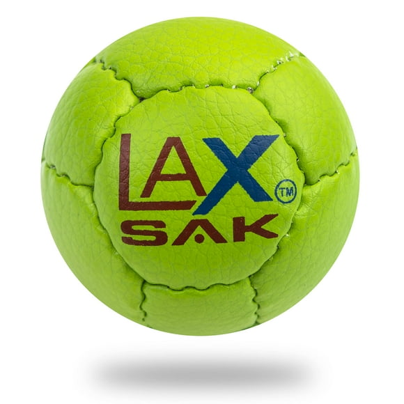 Lax Sak Soft Practice Lacrosse Balls - Same Weight & Size as a Regulation Lacrosse Balls, Great for Indoor & Outdoor Practices, Less Bounce & Minimal Rebounds - Lime Green, 6 Pack