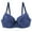 Blue, variant on Womens Daisy Lace Underwire Balcony Bra (Black, 40)