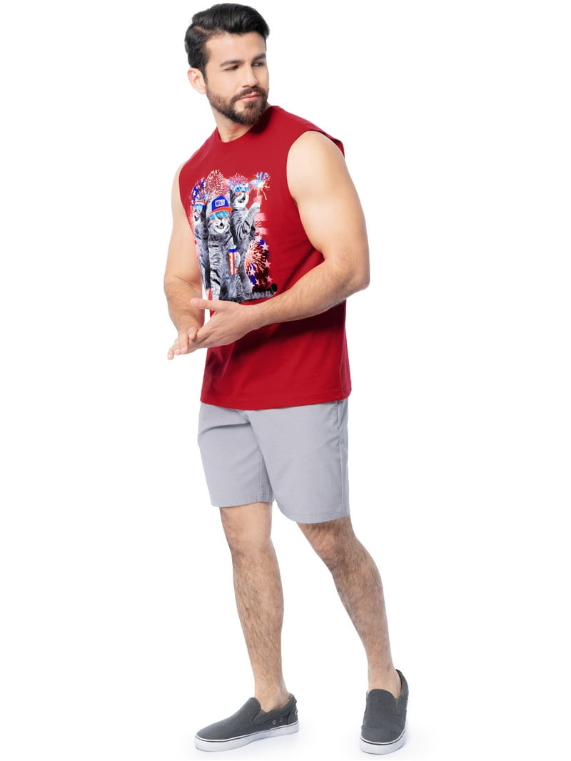 Way To Celebrate Men's Americana Graphic Muscle Tank Sizes S-5XL