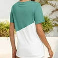 thumbnail image 4 of Kayannuo Blouses for Women Tee Shirts for Women Women's Summer Color Matching Round Neck Short Sleeved Top Short Sleeved Round Neck Top/shirt, 4 of 4