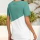 thumbnail image 4 of Camiseta de Manga Corta de Cuello Redondo, Casual para la Primavera Y la Fiesta de la Mujer de los Tops de Verano, 4 of 4