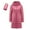 Pink, variant on Women's Packable Long Lightweight Full-Zip Puffer Jacket with Hood Quilted Winter Coat with Pockets Pink XXXXL(XXXXL)