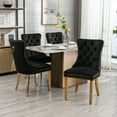 Oduse Daily Black Velvet Dining Chairs Set Of 2 Kitchen And Dining Room