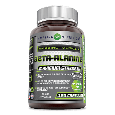 Amazing Nutrition Amazing Muscle 100% Pure Beta Alanine - Ideal Pre & Post Workout Supplement - Unflavored - Easy to Mix - 2 Grams Per Serving - Bulk Supply With 250 Servings Per