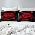 thumbnail image 4 of Yibo Valentines Day Romantic Gifts Blue Rose Flower Duvet Cover - Premium Polyester Duvet Cover with Zipper Closure, 3 Piece Set, Includes 1 Duvet Cover and 2 Pillow Cases, No Comforter, 4 of 7
