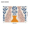 thumbnail image 4 of Yayeee Bath Rug for Bathroom Floor Non Slip Rectangle Fluffy Soft Absorbent Mat, 16"x24", Leopards Leaves, 4 of 7