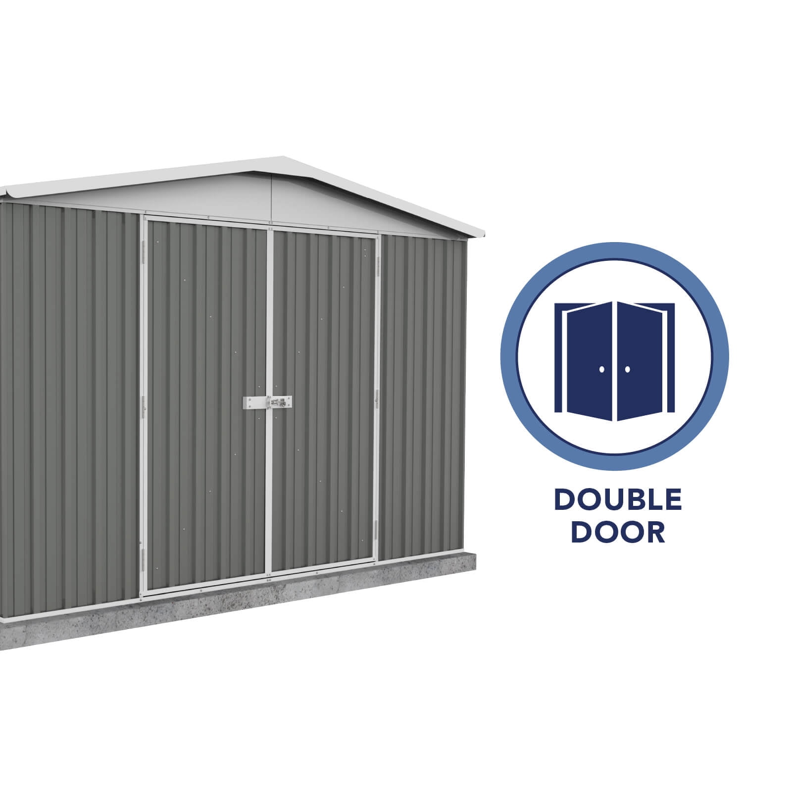 Absco Regent 10' x 12' Metal Garden Storage Shed - Woodland Gray