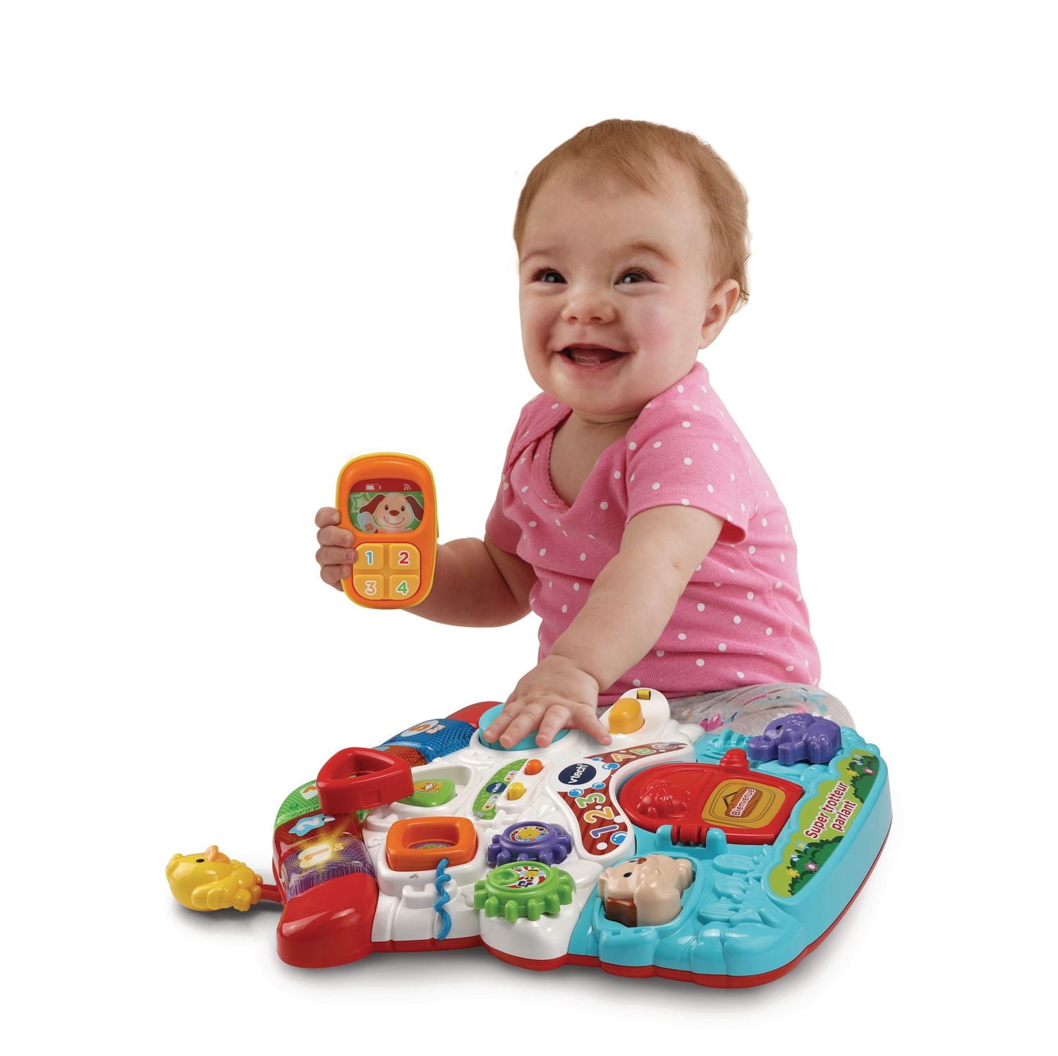 VTech Stroll & Discover Activity Walker - Grow With Me Baby & Toddler Toy - French Version, 9-36 Months, 9 months and up