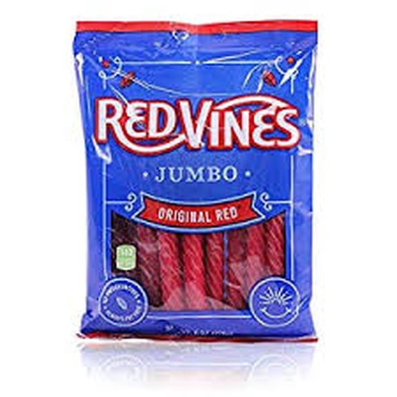 Red Vines Original Red Jumbo Twists 8 oz (Pack of 6)