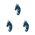thumbnail image 3 of Decodeary Resin Key Hook Durable And Functional Addition To Home Resin Elephant Head Animal Wall Mounted Hook Animal Head Key Hook Retro blue (horse) 3Set, 3 of 6