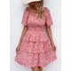 thumbnail image 3 of Vestido PRETTYGARDEN Floral de Verano con Escote Cuadrado y Volantes Talla M, 3 of 7