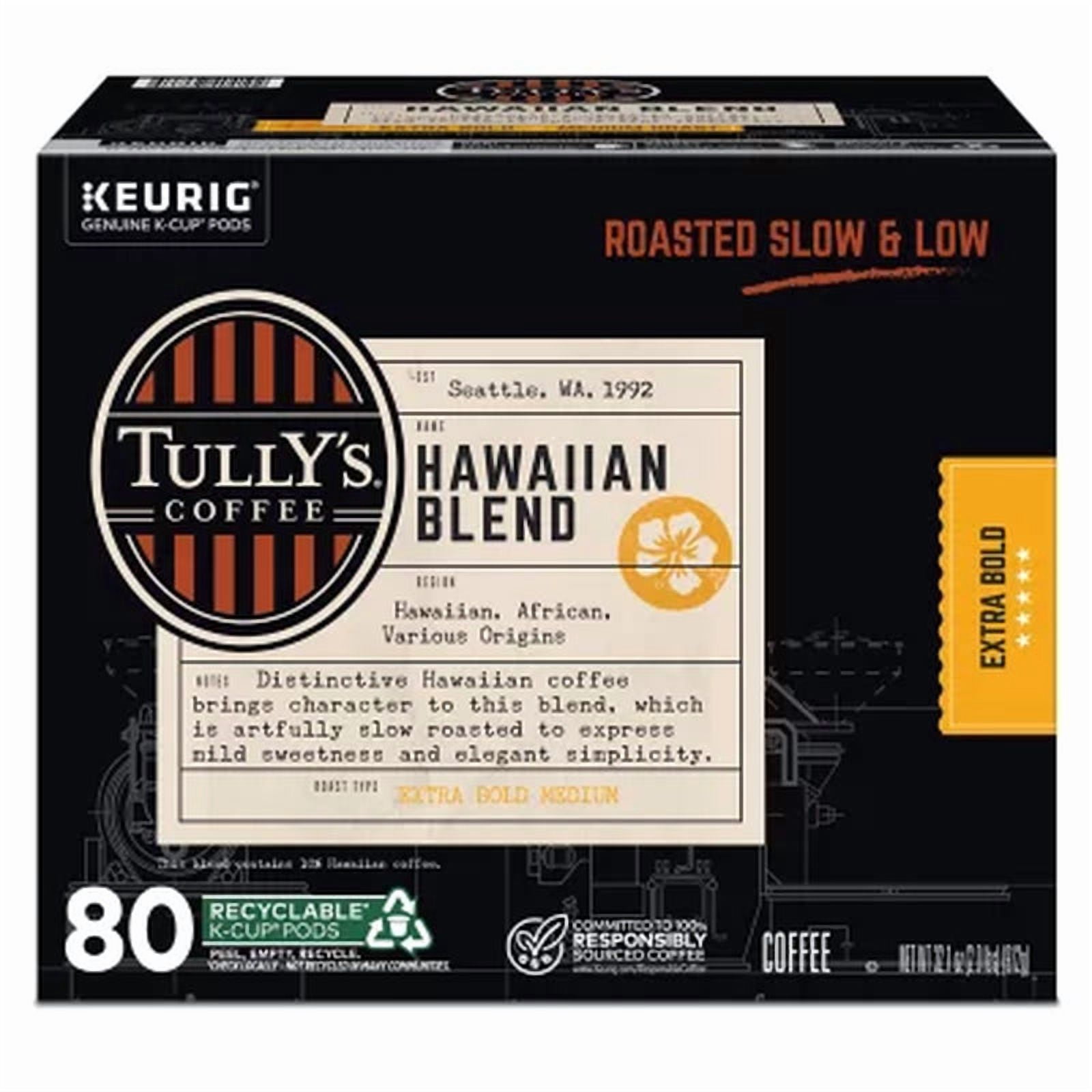 Tully'S Coffee Medium Roast K-Cup Pods, Hawaiian Blend, 80 Ct.