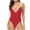 Red, variant on Family Gifts Fashion Women's Sleeveless Solid Bikini Set One-Piece Swimsuit Push-Up Padded Swimwear One-Piece Swimsuit Beachwear Black, M