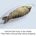 thumbnail image 6 of 1 Pcs Fish Grill Basket, Portable Stainless Steel BBQ Tools, Single Fish Barbecue Clip With Wooden Handle for Meat,Steak, Shrimp, Vegetables, Chops, 6 of 7