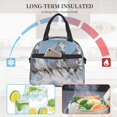 thumbnail image 4 of Naloa Horses Running Through The Water Print Lunch Bag for Women & Men Insulated Lunch Box or Cooler Lunch Tote Bags for Work, Travel, Outdoor, 4 of 5