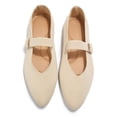 thumbnail image 2 of Pennysue Women Flats Pointy Toe Mary Jane Ballet Shoes Casual Comfortable Walking Shoes Beige 9.5, 2 of 7