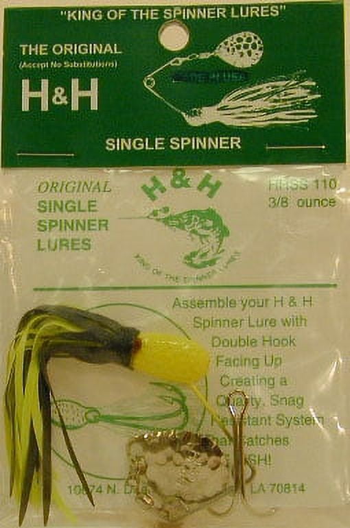 H&H Lure Original Spinner Bait Single Blade, 3/8 oz