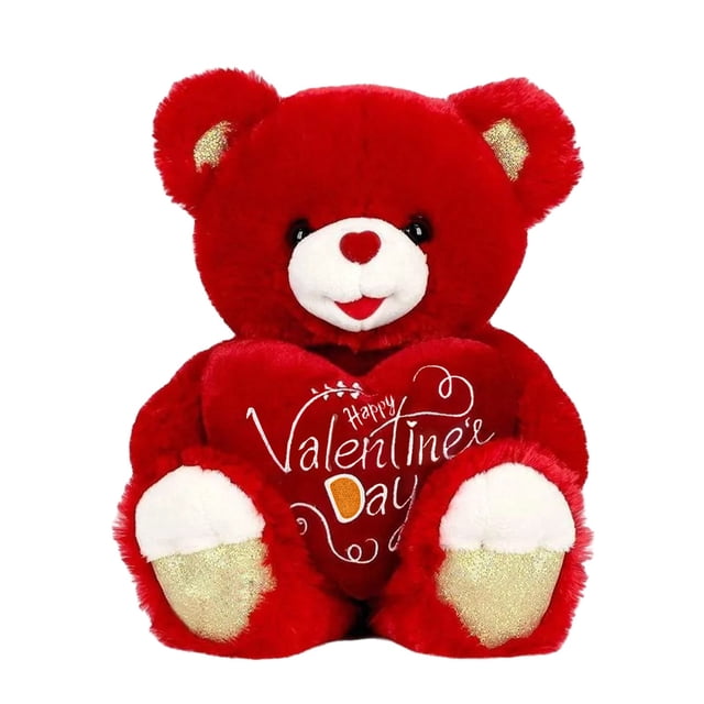 Themed Stuffed Bear Doll With Heart Soft Cozy Gift For Special And Daily