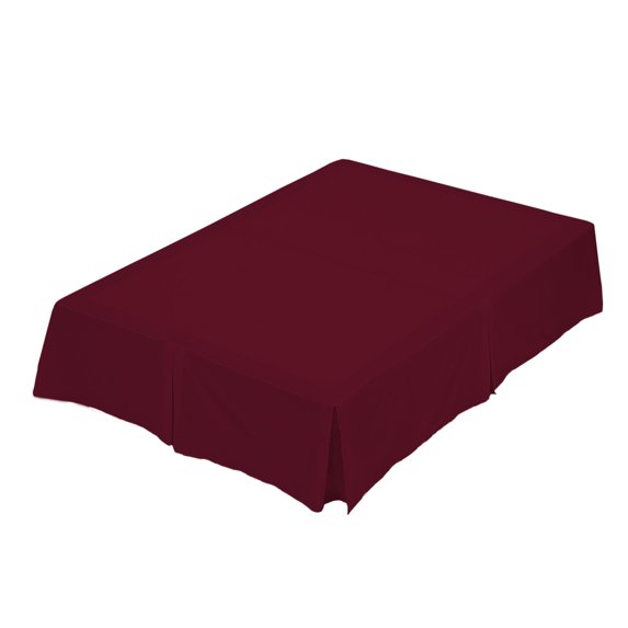 The Great American Store Bedding Easy on/Easy off 18-Inch Extra Drop Length 1800 Series Double Brushed 100% Microfiber Pleated Bed Skirt - Twin (Solid, Burgundy)