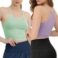 thumbnail image 6 of Moclever 3 Pack Women Crop Summer Tank Top Ribbed Knit Sleeveless Round Neck Machine Wash Crop, 6 of 12