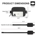 thumbnail image 4 of Riñonera pequeña FANNY PACK CLUCI para mujer, nailon, color negro, 4 of 7