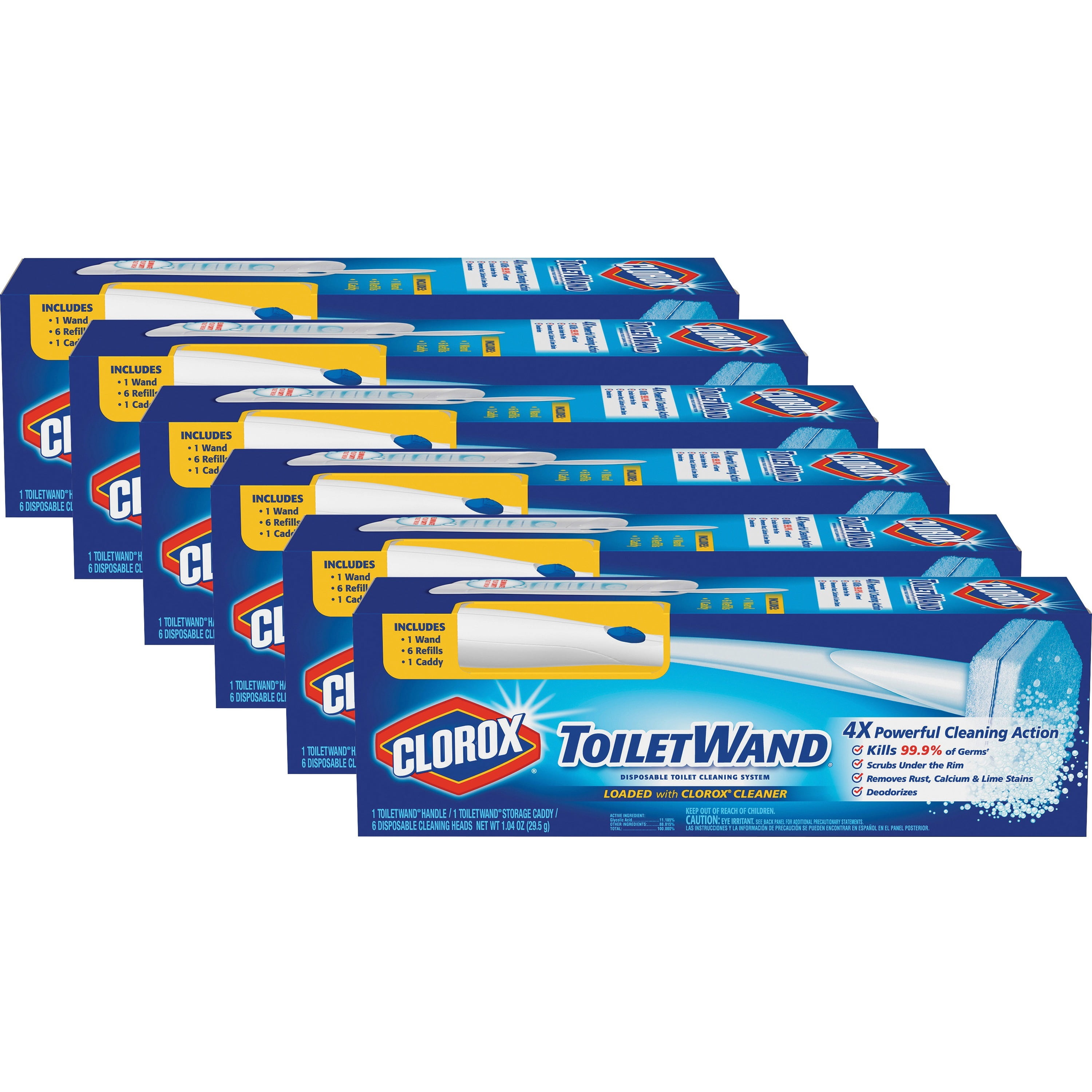 Clorox, CLO03191CT, ToiletWand Disposable Toilet Cleaning System, 6