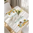 thumbnail image 5 of Eucalyptus Leaves Placemats Set of 8, Sunflowers Spring Watercolor Country Floral Bee Placemats for Dining Table, Place Mats for Kitchen Tabletop, Waterproof Wipeable Dining Table Mats Set, 5 of 9