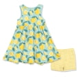 thumbnail image 2 of Millie Loves Lily Girls Mint and Yellow Lemon Print Dress and Short Set, Big Girls, Size 5,2-PCS, 2 of 2