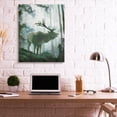 thumbnail image 2 of Stupell Industries Elk Wilderness Silhouette Deep Green Forest Animal Canvas Wall Art, 36 x 48, Design by Jacob Green, 2 of 6