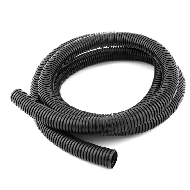 Tubo corrugado flexible de PVC de 2.2 M 20 x 25 mm para jardín, fábrica, oficina negro
