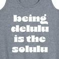 thumbnail image 3 of Instant Message - Delulu Is The Solulu - Women's Racerback Tank Top, 3 of 6