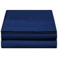 thumbnail image 2 of 400 Thread Count 3 Piece Flat Sheet ( 1 Flat Sheet + 2- Pillow cover ) 100% Egyptian Cotton Color Navy Blue Solid Size King, 2 of 4
