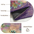 thumbnail image 6 of Runner Rug 2'x6', Purple Dragonfly Washable Non-Slip Hallway Runner Rugs, Colorful Flowers Watercolor Chic Floral Plant Bedside Rugs Floor Mats Carpet Runners for Kitchen Bathroom Laundry Room, 6 of 8