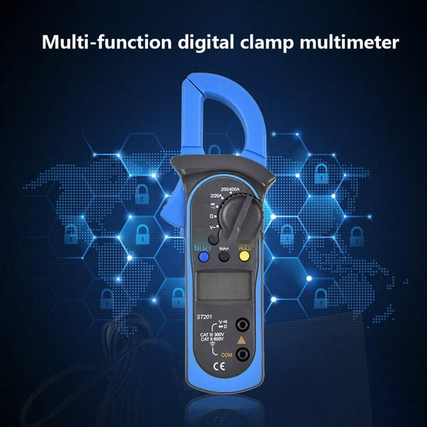 ST201 Digital Clamp Meters Multimeter With AC/DC Voltage Tester Current