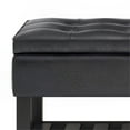 thumbnail image 4 of Trent Home 44" Transitional Rectangle Ottoman Bench in Black Faux Leather, 4 of 8