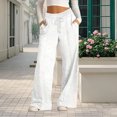 thumbnail image 2 of QASIEATN Women's Tie Dye Casual Wide Leg Pants Loungewear Pocket Pants High Waisted Drawstring Sweatpants, 2 of 9