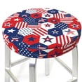 thumbnail image 3 of KLL American Stars2 Round Bar Chair Cushion Cover 14 inch ,Bar Stool Protector with Elastic, Soft Washable, 3 of 6