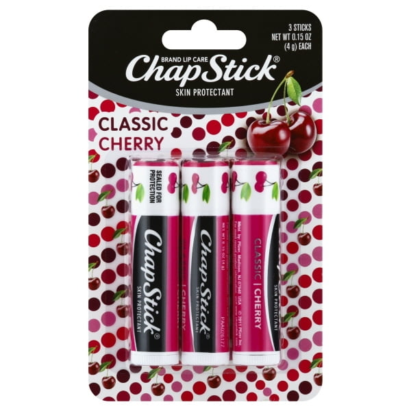 ChapStick Skin Protectant Lip Balm Classic Cherry - 3 Sticks - Walmart.com - Walmart.com ChapStick Skin Protectant Lip Balm Classic Cherry - 3 Sticks - Walmart.com - Walmart.com