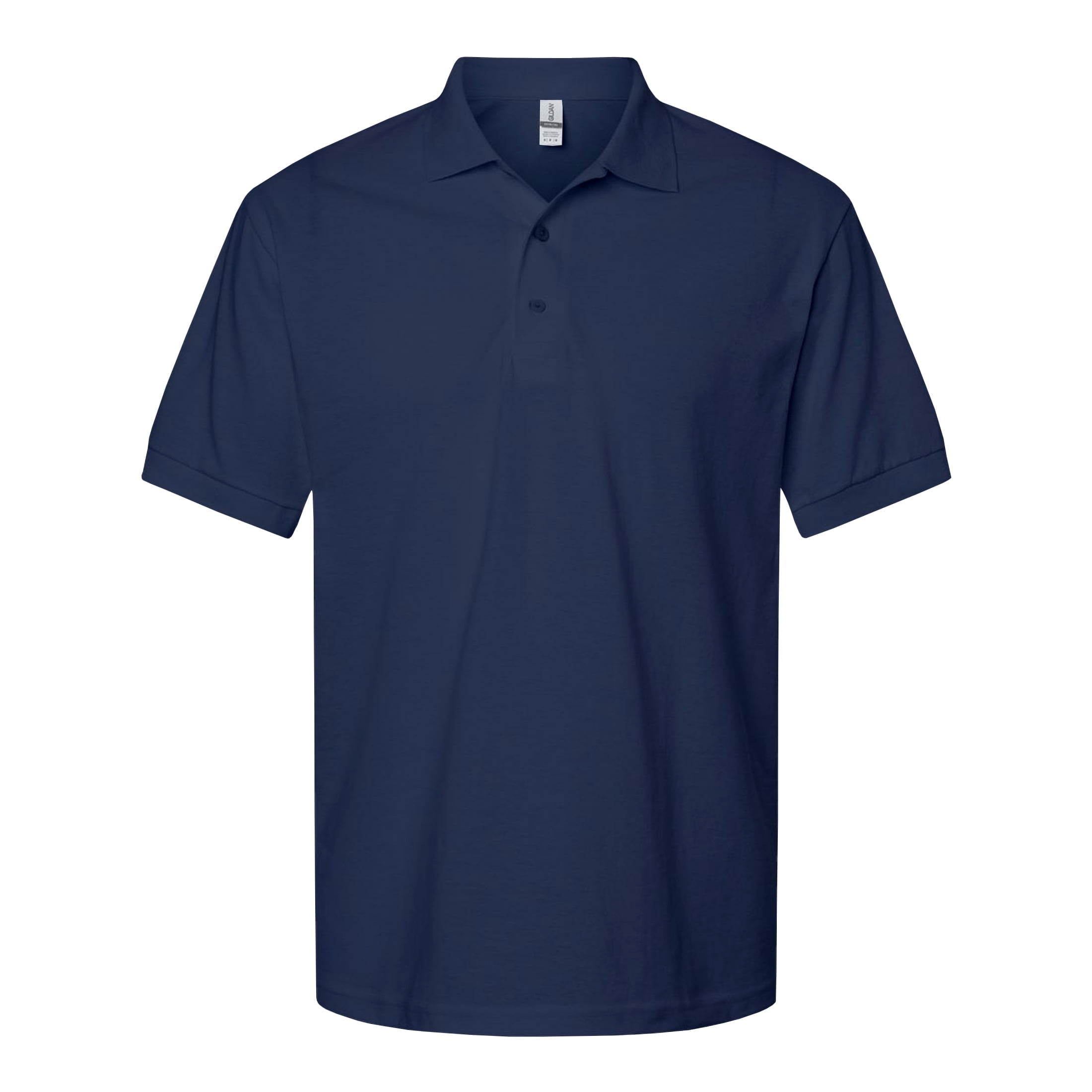 Gildan Men's Polo Shirts, Navy, Button Down, DryBlend Moisture