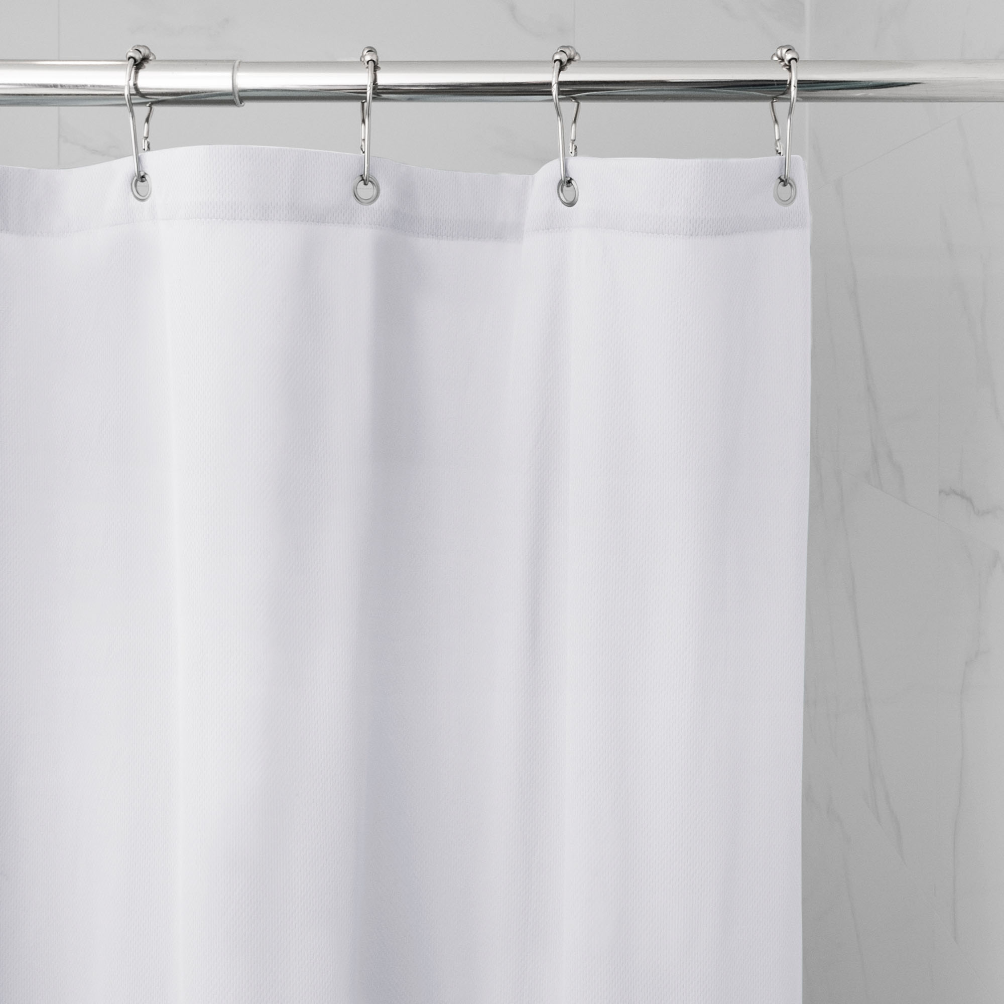 Better Homes & Gardens Ultimate Shield Fabric Shower Liner, White photo 1
