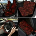 thumbnail image 2 of Jeiento Spider Web Front Back Car Seat Covers Full Set of 13 Steering Wheel Cover Center Console Cover Seat Belt Cover Red Key Ring Coasters Chapstick Holder Auto Accessories Decor, 2 of 8