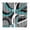 Turquoise, variant on Turquoise Geometric Kitchen Curtains 63 Inch Length, Grey Classic Abstract Lines Striped Grommet Top Bedroom Living Room Curtains, Light Filtering Cafe Curtain Drapes 2 Panels Set 84''x63''