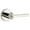 Polished Nickel (Lifetime), variant on Baldwin Reserve Square Lever - Keyed Entry - Round Rose, Polished Chrome
