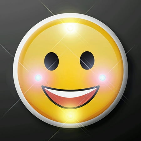 Shamrock Led Pins - Classic Face Emoji Light Up LED Party Pin by Blinkee