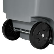 Rubbermaid Commercial Brute Rollout Container Square Plastic 50gal Gray 9W27GY